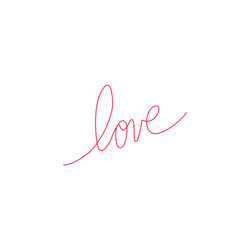 heart and love in continuous drawing lines vector image