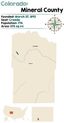 map mineral county in colorado vector image