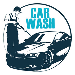 symbol for car wash with washer vector image