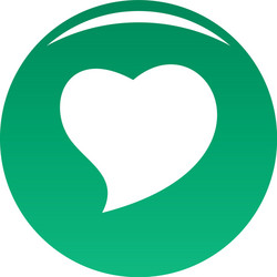 brave heart icon green vector image