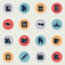 Set of simple knowledge icons vector