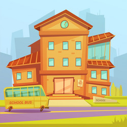 school cartoon background vector image