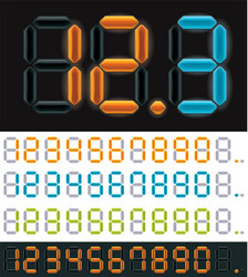 neon digits vector image