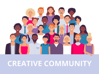 people group multiethnic community portrait vector image