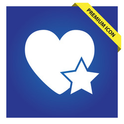 favorite heart icon for web and mobile vector image