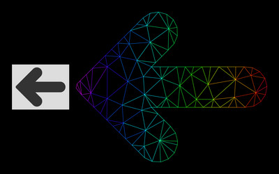 Spectral gradient polygonal net left direction vector