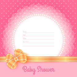 card template for baby shower vector image