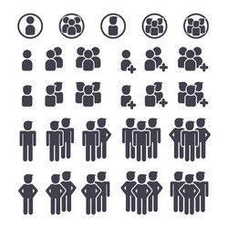 connected people icons vector image