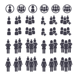 connected people icons vector image