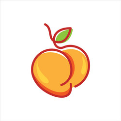 peach logo design inspiration awesome vector image