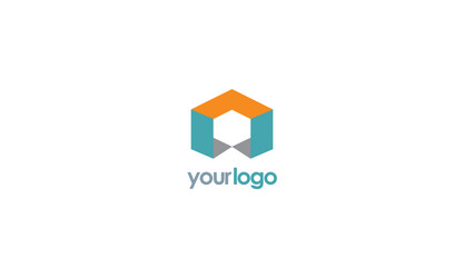 cube business logo vector image