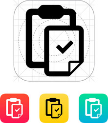 check file with clipboard icon vector image