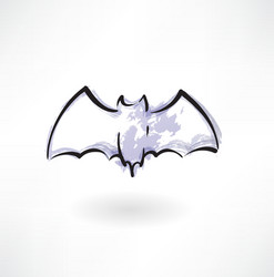 Bat grunge icon vector