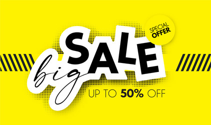 big sale design special offer poster template vector image