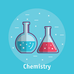 chemistry science poster icon vector image