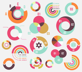 circle charts vector image