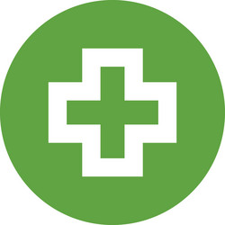 Green medical cross graphic design template vector