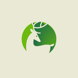 deer elegant flat icon with long shadow vector image