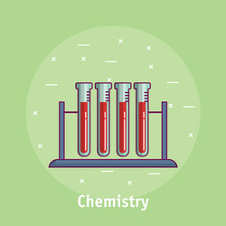 Chemistry science poster icon vector