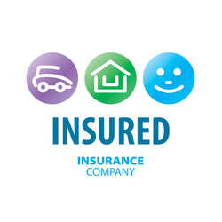 logo for life insurance car and real estate vector image