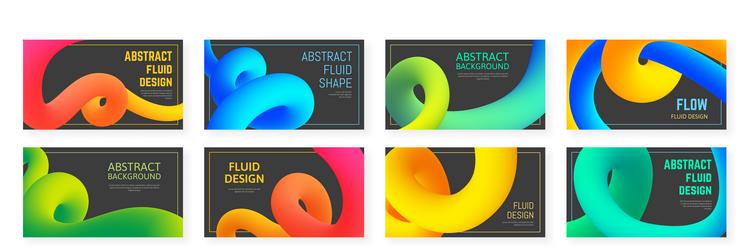 abstract fluid curve gradient blend line vector image