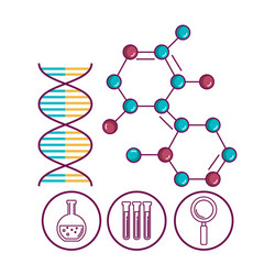 chemistry science poster icon vector image