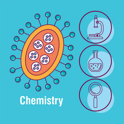 Chemistry science poster icon vector