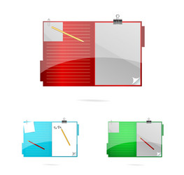 Office folders set vector