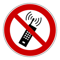 no mobile phones vector image