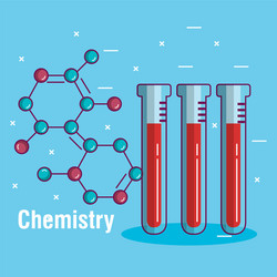 Chemistry science poster icon vector