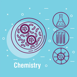 chemistry science poster icon vector image