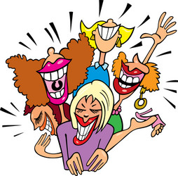 women having fun and laughing vector image