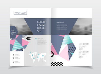 annual report brochure with text a4 size c vector image