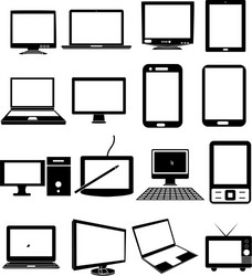 mobile devices icons set vector image