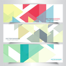 abstract geometric banners vector image