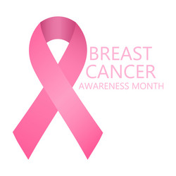 pink ribbon symbol organizations supporting vector image