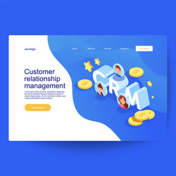 customer relationship management concept vector image