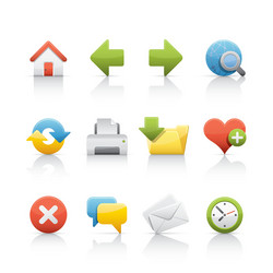 Icon set web and internet vector