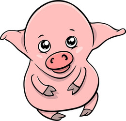 cute piglet cartoon character vector image