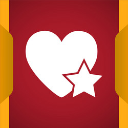 favorite heart icon for web and mobile vector image