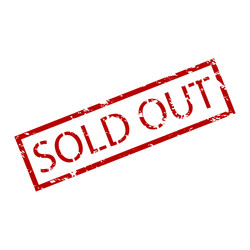 Sold out rubber stamp vector