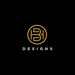 hb or bh circle logo design inspiration vector image