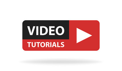 online video tutorials education button play vector image