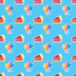 pattern piece of cake for celebration birthday vector image