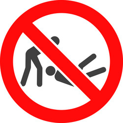 forbidden judo struggle icon vector image