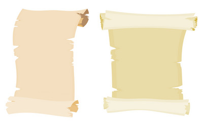 Parchment collection cartoon style drawing vector