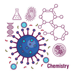 Chemistry science poster icon vector