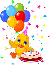 ducklings birthday vector image