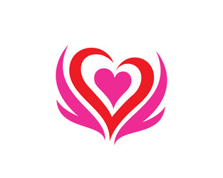 love logo template design emblem vector image