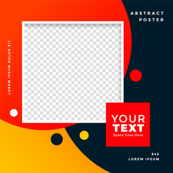 Attractive social media post template with image vector